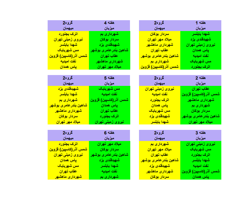 قرعه کشی لیگ دسته دوم برگزار شد
