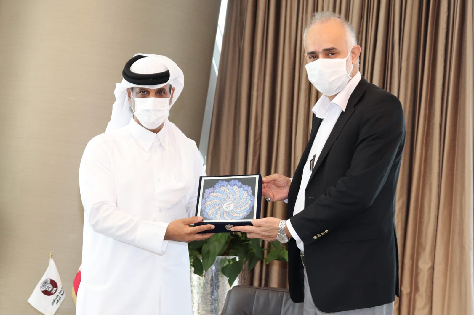 دیدار سرپرست و دبیرکل فدراسیون با رییس فدراسیون قطر