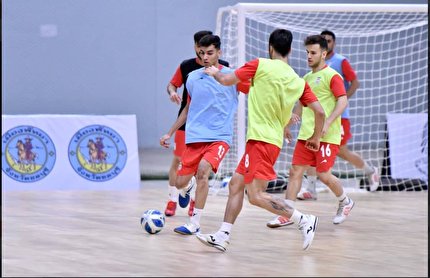برگزاری دومین تمرین تیم ملی در سالن اصلی برگزاری مسابقات