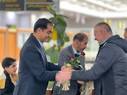 استقبال هیات فوتبال فارس از تیم ملی فوتبال ساحلی بلاروس
