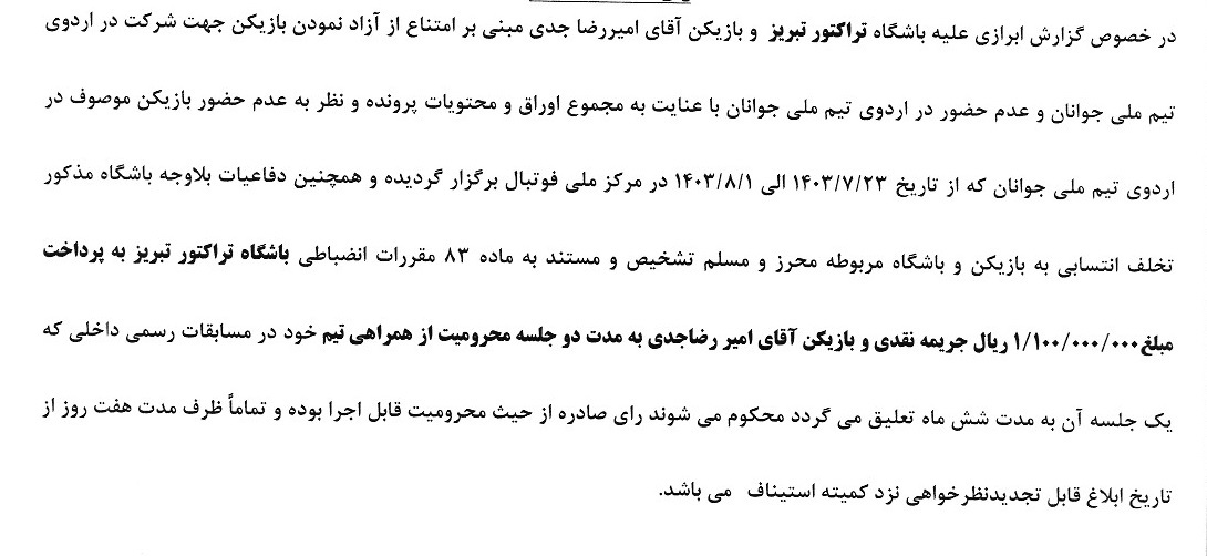 اعلام آرای انضباطی اعلام آرای انضباطی
