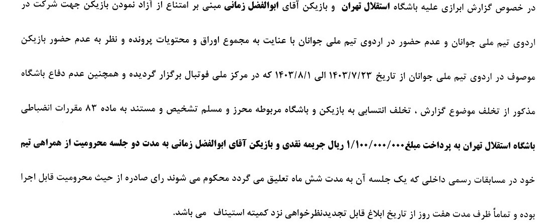 اعلام آرای انضباطی اعلام آرای انضباطی
