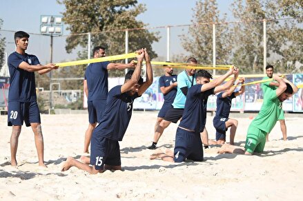 گزارش تصویری از تمرینات امروز تیم ملی فوتبال ساحلی